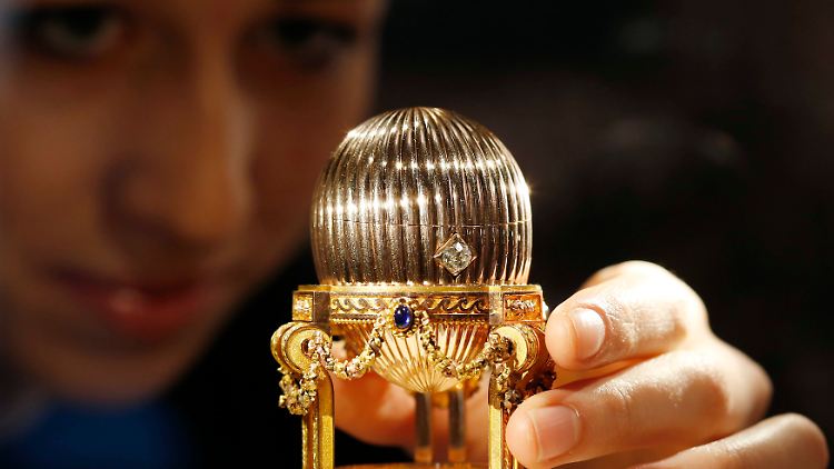 Vom 14. bis 17. April 2014 kann man das Ei in London sehen.