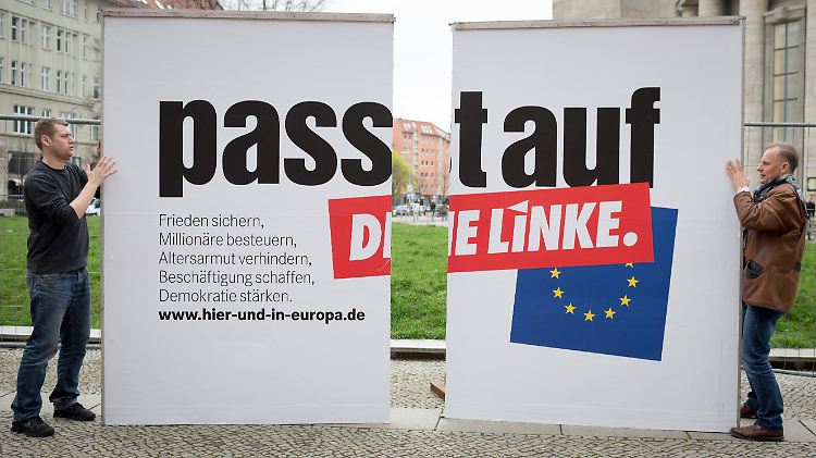Bei der Vorstellung der Linken-Kampagne für den Europawahlkampf 2014.