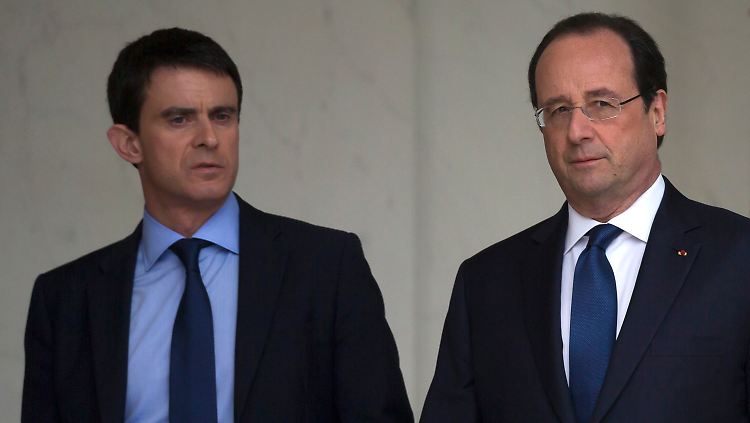 Schwierige sozialistische Zweckgemeinschaft: Präsident François Hollande mit Premierminister Manuel Valls.
