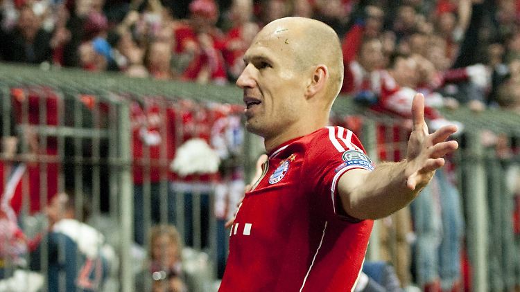 In Positur: Arjen Robben.