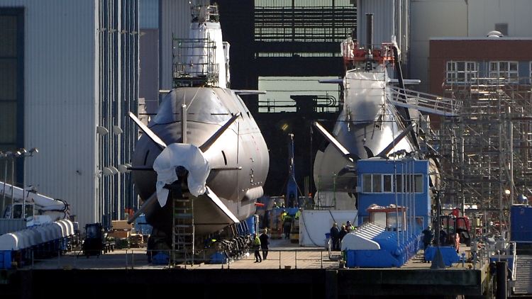 U-Boot-Werft von ThyssenKrupp Marine Systems in Kiel.