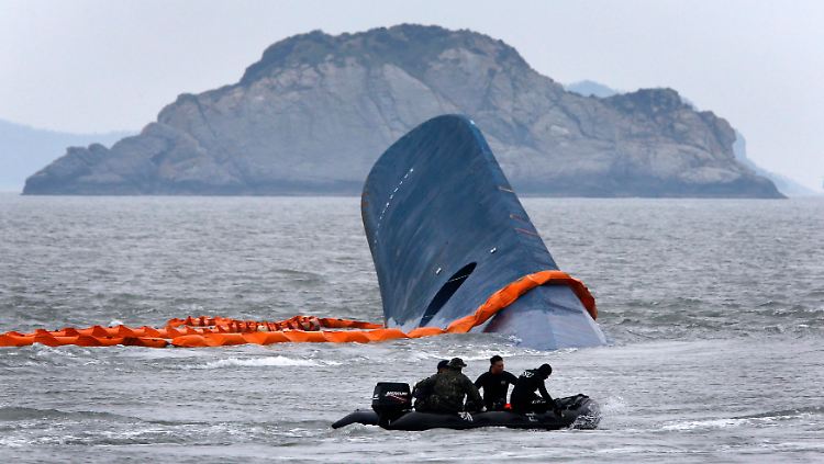 Versank im Meer: Die "Sewol".