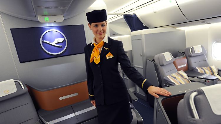 Blick in die Business Class an Bord einer 747-8: "Man versucht, das passgenau zu gestalten."