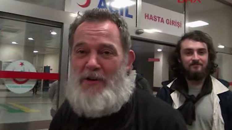 Zwei der vier befreiten Franzosen: Didier Francois (li.) und Edouard Elias (re.).