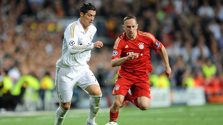 Vergangenes Jahr im April: Reals Cristiano Ronaldo und Bayerns Franck Ribéry.