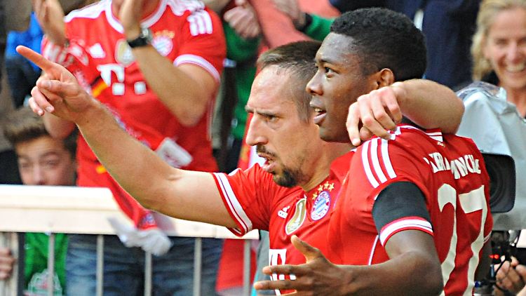 Franck Ribery (li.) traf, David Alaba bereitete ein Tor vor.