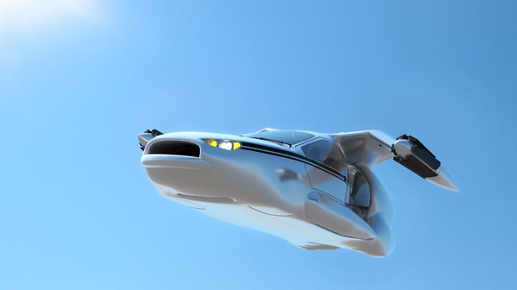 Wie aus einem Science-Fiction-Film fliegt der TF-X von Terrafugia vor.