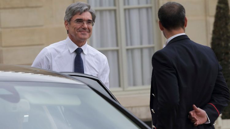 Joe Kaeser bei seiner Ankunft im Elysée Palast.