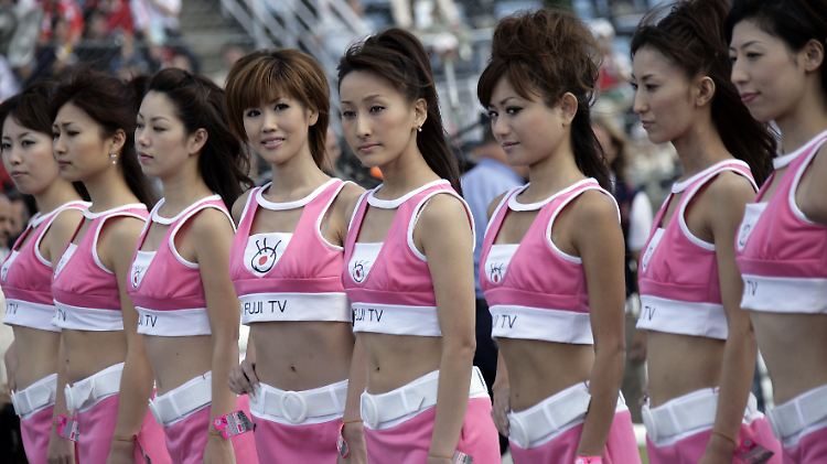 "Grid Girls" beim Großen Preis von Japan in Suzuka: Japaner haben das größte Faible für weibliche Gesichtszüge.