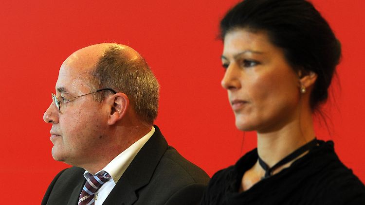 Die Verlierer der neuen Forsa-Umfrage: die Linken mit ihren Anführern Gregor Gysi und Sahra Wagenknecht.
