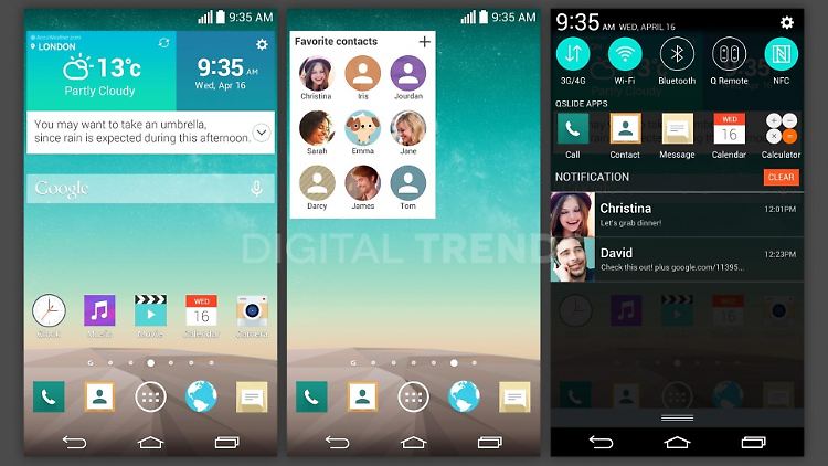 Sind die Screenshots echt, sieht die neue Benutzeroberfläche des LG G3 viel besser als beim Vorgänger aus.