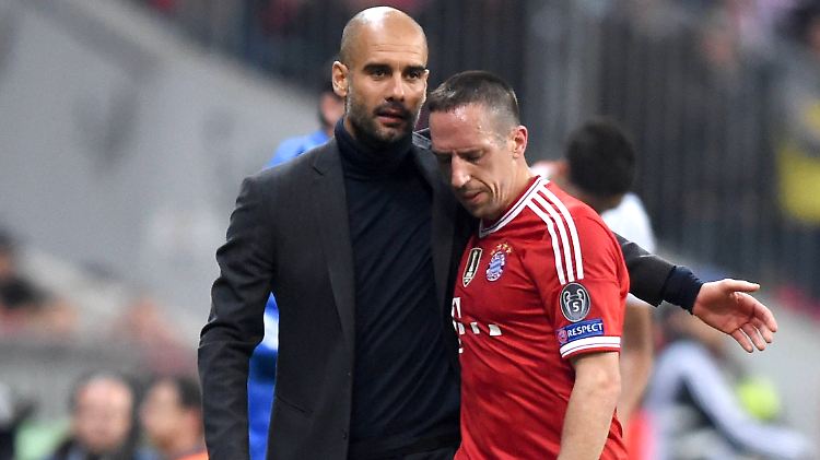 Trainer, nimm mich in den Arm: Franck Ribéry such Zuflucht bei Josep Guardiola.