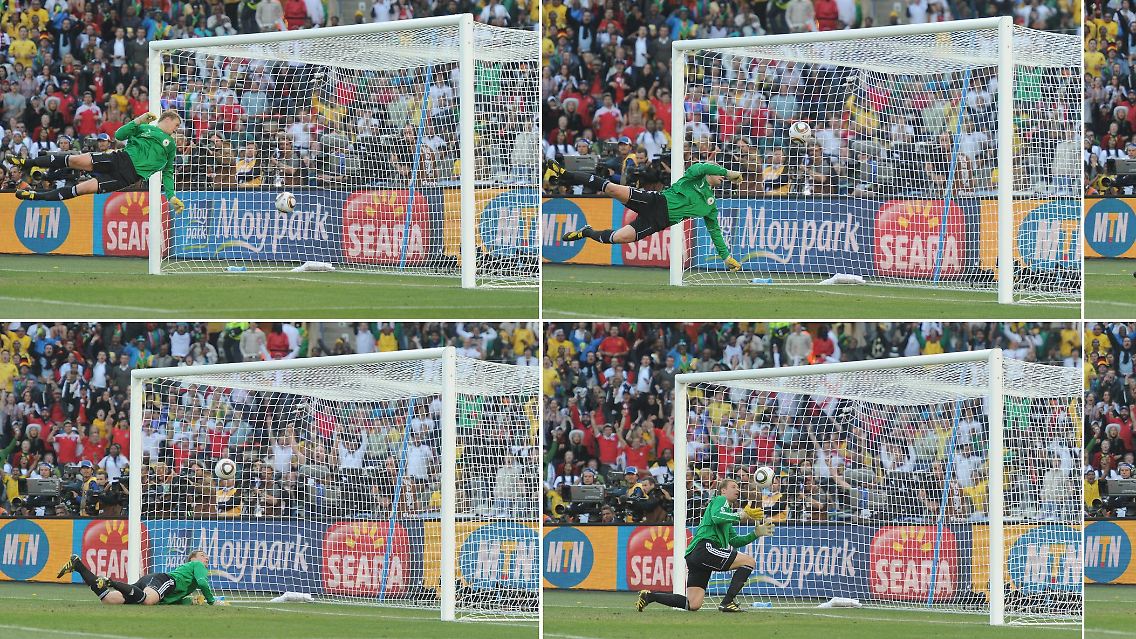 Ein WM-Treffer, der nicht zählte: Englands vermeintlicher 2:2-Ausgleich ging als "Phantomtor zu Bloemfontein" in die Fußballgeschichte ein.
