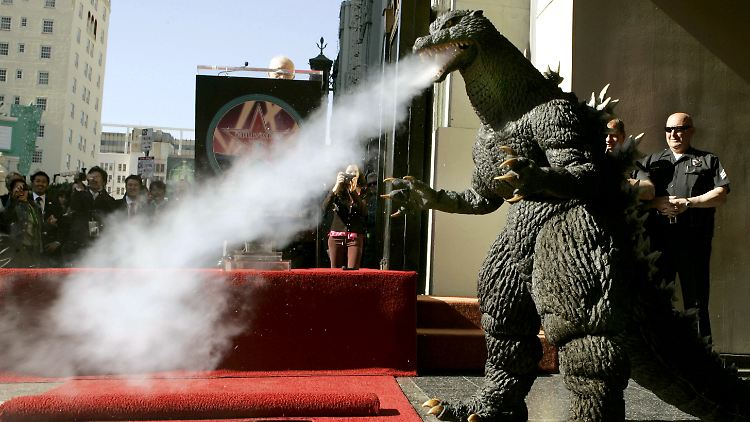 Hier schnaubt Godzilla in einer schlankeren Version.