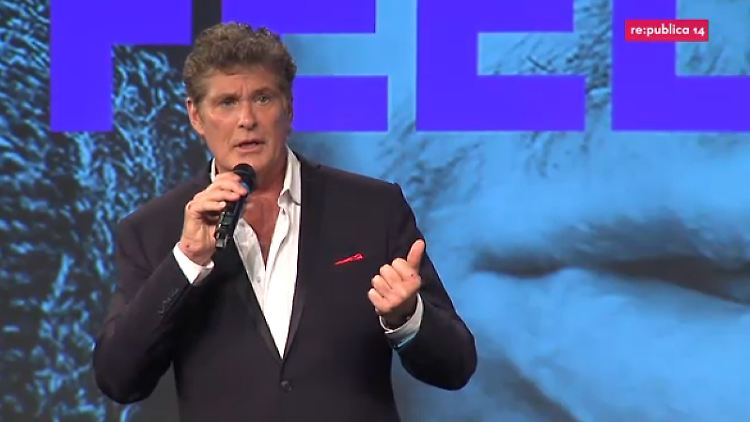 David Hasselhoff hat am ersten Tag der Republica anderen Rednern die Show gestohlen.
