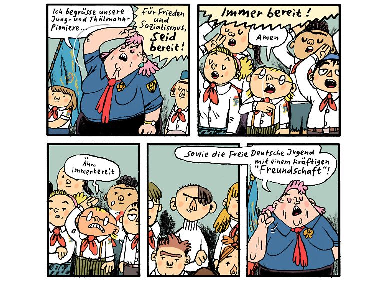 Mal in der Kirche, mal beim Fahnenappell - da kommt Mirco schon mal durcheinander.