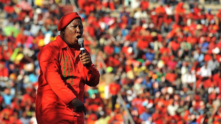 Der neuen, linksradikalen EFF von Julius Malema ist der Einzug ins Parlament sicher.