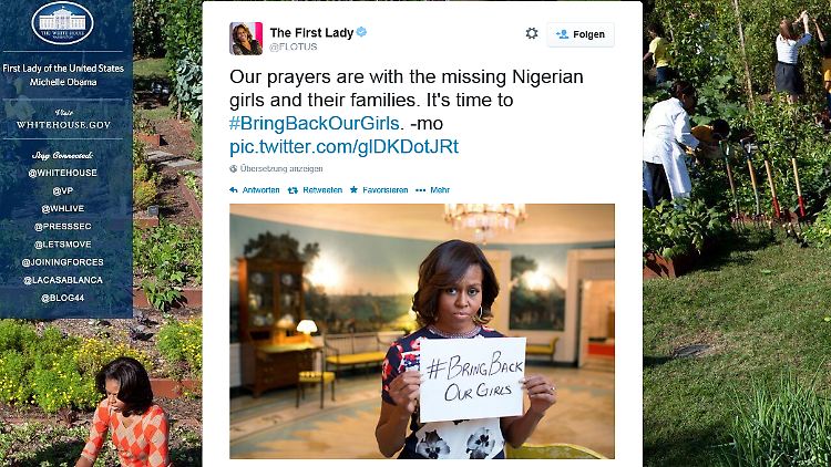 Auch Michelle Obama fordert: #BringBackOurGirls.