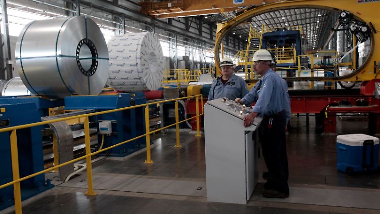 Stahlbleche für die US-Automobilindustrie: Blick in die Werkshallen bei Severstal North America am Standort Dearborn im US-Bundesstaat Michigan.