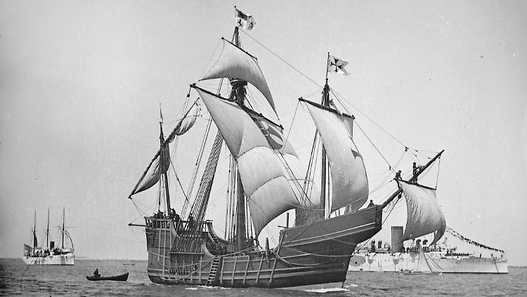 Auf der "Santa Maria" entdeckte Kolumbus Amerika.