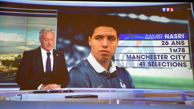 Didier Deschamps gab sein Aufgebot im französischen Fernsehen bekannt. Samir Nasri bekam zwar ein Foto, wurde aber trotzdem nicht berufen.