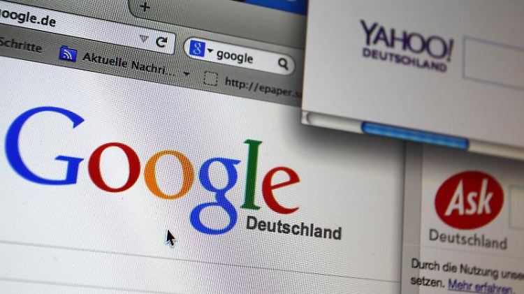 Die Webseiten der Internet-Suchmaschinen Google, Yahoo, bing und Ask. Foto: Karl-Josef Hildenbrand