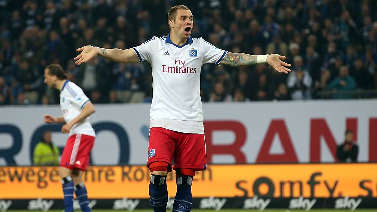 Lasogga erzielte das einzige Tor des Abends - das wegen Abseits nicht zählte.
