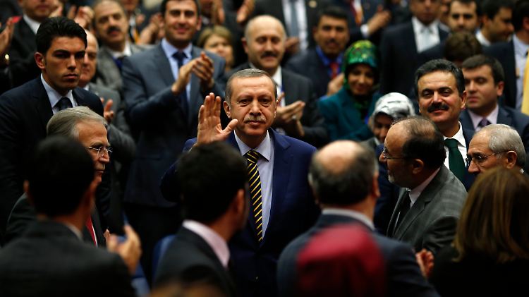 Erdogan bei einer Parteiveranstaltung in Ankara.