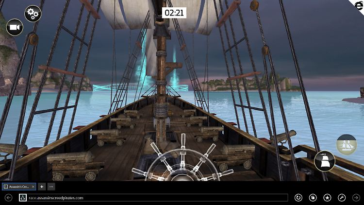 Die Web-Demo von Assassin's Creed Pirates sieht Klasse aus, ist aber schnell gespielt.