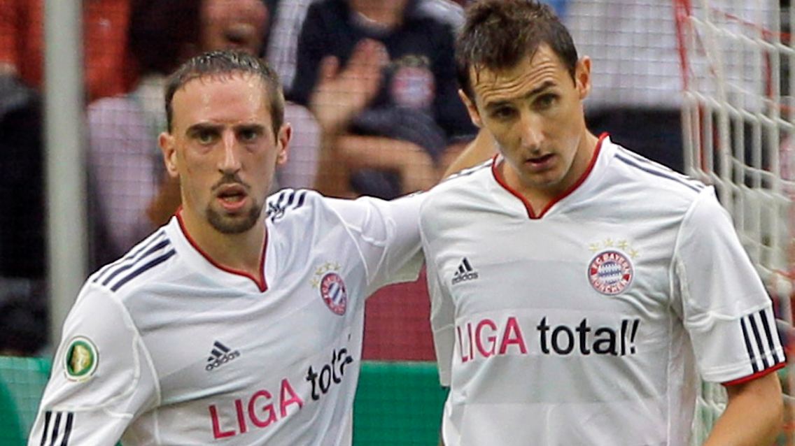 Plichtsieg: Franck Ribéry und Mirolslav Klose.