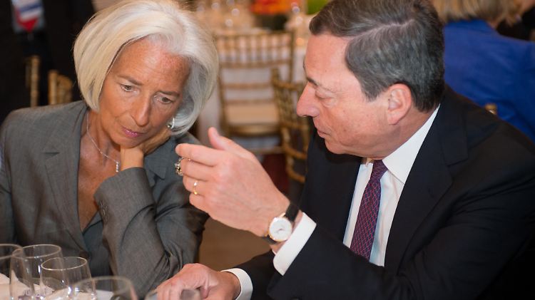 IWF-Chefin Lagarde und EZB-Präsident Draghi in Sintra: angregte Gespräche