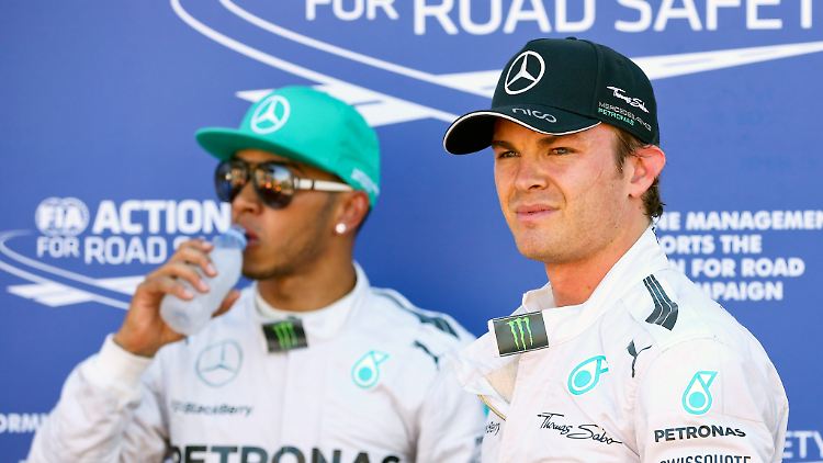 Top-Stimmung im Mercedes-Stall: Teamkollegen Nico Rosberg und Lewis Hamilton.