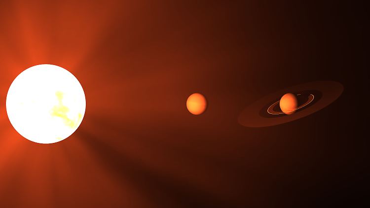 Grafik der zwei Planeten außerhalb unseres Sonnensystems, die Astronomen neu entdeckt haben.