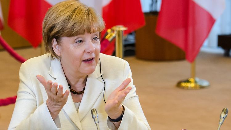 Merkel in bester Laune beim G7-Treffen in Brüssel.