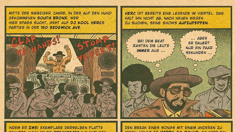Vater des Hip-Hop: DJ Kool Herc kommt zuerst auf die Idee, Breaks zu verlängern, indem er sie auf zwei Plattentellern laufen lässt.
