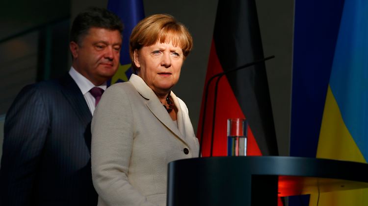 Am Donnerstag empfing Angela Merkel den ukrainischen Staatschef Petro Poroschenko.