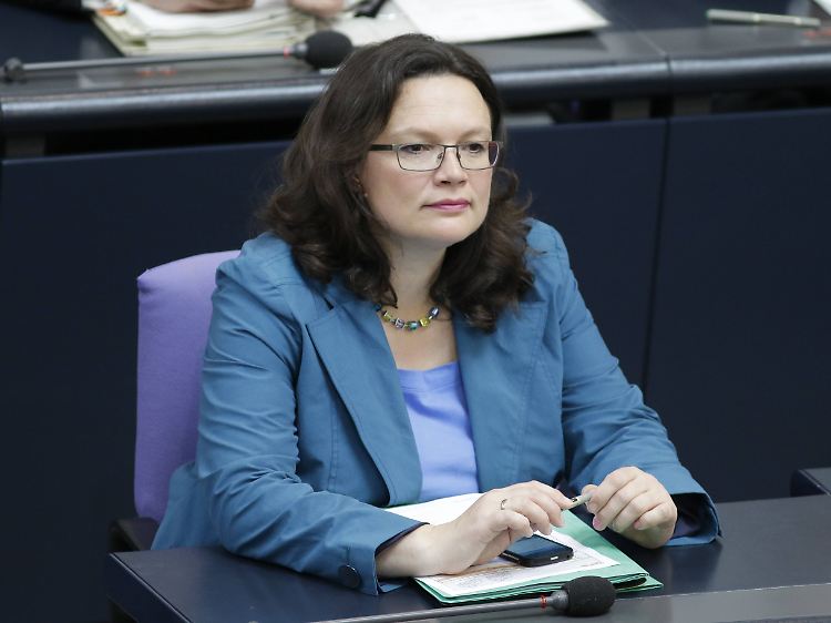 Politiker des Koalitionspartners sehen Änderungsbedarf an Andrea Nahles' Entwurf.