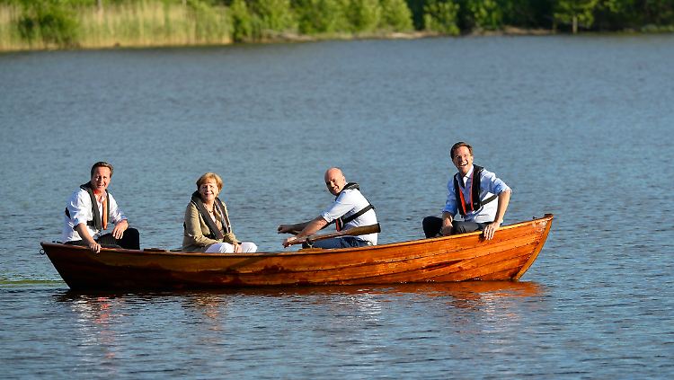 Cameron, Merkel, Reinfeldt, Rutte treffen sich zum Mini-Gipfel im schwedischen Harpsund.