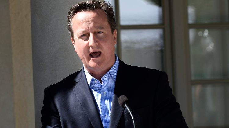 Cameron beim Gipfel in Schweden - bei seinem Nein zu Juncker bleibt er. 