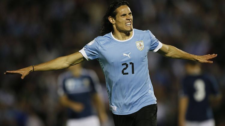 Und ab geht's zum Torjubel: Edinson Cavani, smarter Weltklassestürmer.