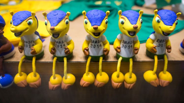 "Fuleco" als Souvenir: Bei seinem lebenden Vorbild besteht ein "hohes Risiko", dass es in naher Zukunft ausstirbt.