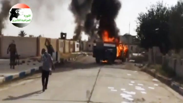 Dieses Bild aus einem Video zeigt Isis-Kämpfer in Tikrit am Mittwoch.