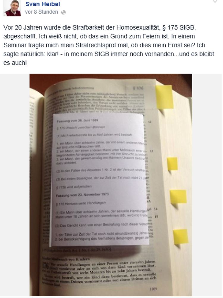 "Toleranz ja, aber Toleranz heißt nicht, dass man alles gut heißen muss", meint Heibel.