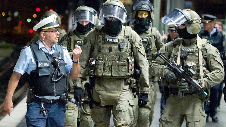 Bei einer Übung der Bundespolizei in Frankfurt/Main.