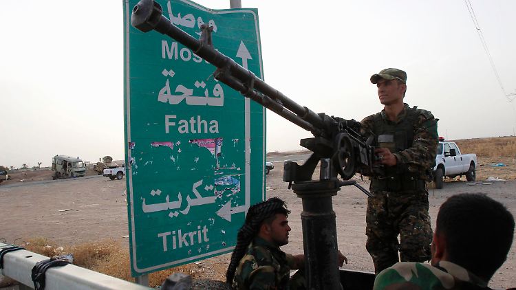 Kurdische Kämpfer bei Kirkuk - ihre Rolle könnte entscheidende Bedeutung für den Verlauf des Konflikts haben.