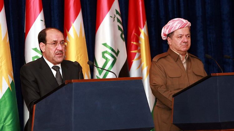 Nuri al-Maliki (li.) und Massud Barsani haben beide ein Interesse daran, die sunnitischen Kämpfer aufzuhalten.