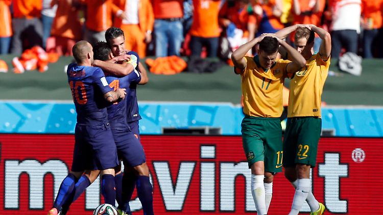 "Oranje" im Glück, die "Socceroos" nicht.