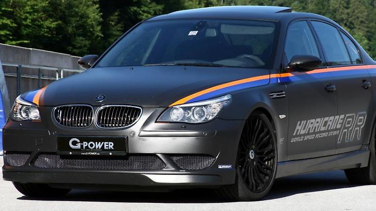 Unscheinbarer Bolide: Mit 372 km/h ist der G-Power Hurricane RR auf BMW-M5-Basis laut Hersteller die schnellste Limousine der Welt.