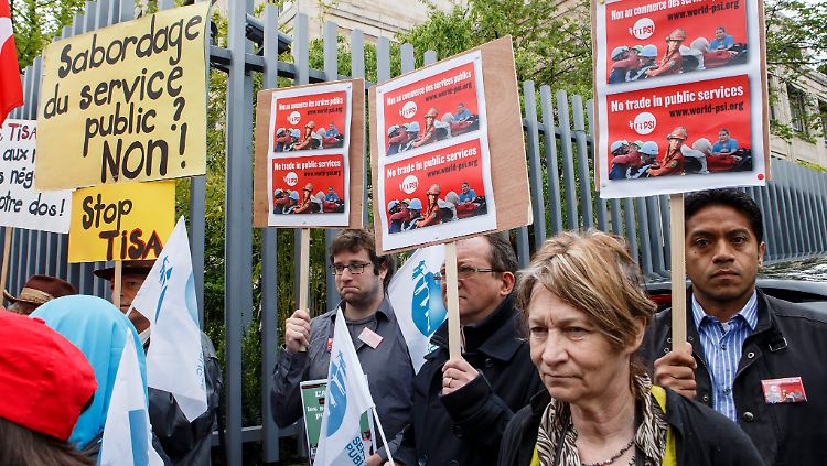 Protest gegen Tisa in der Schweiz.