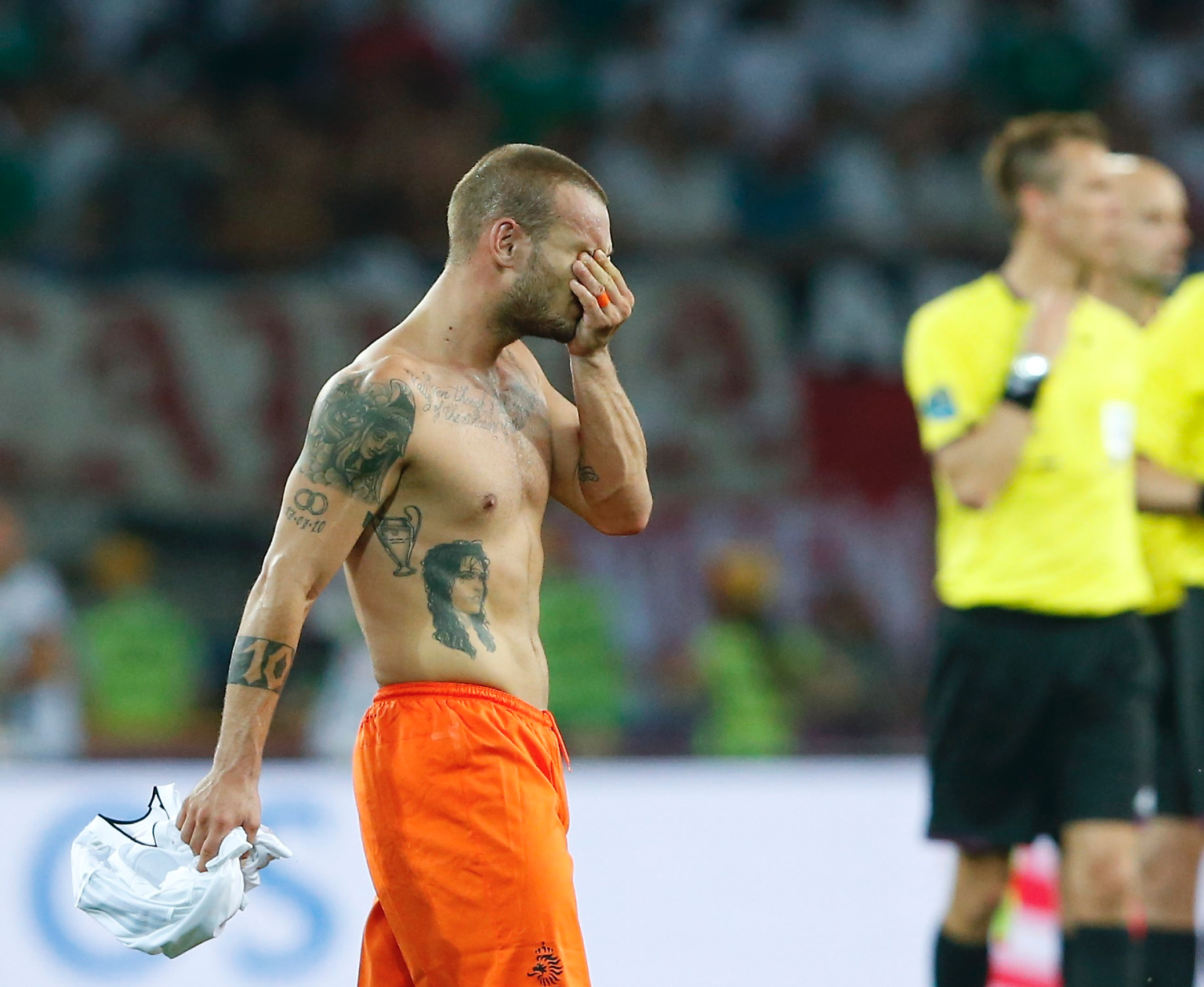 Wenn die Spieler bei der WM in Brasilien ihre Trikots lüften, wird klar: Tattoos sind in. 
